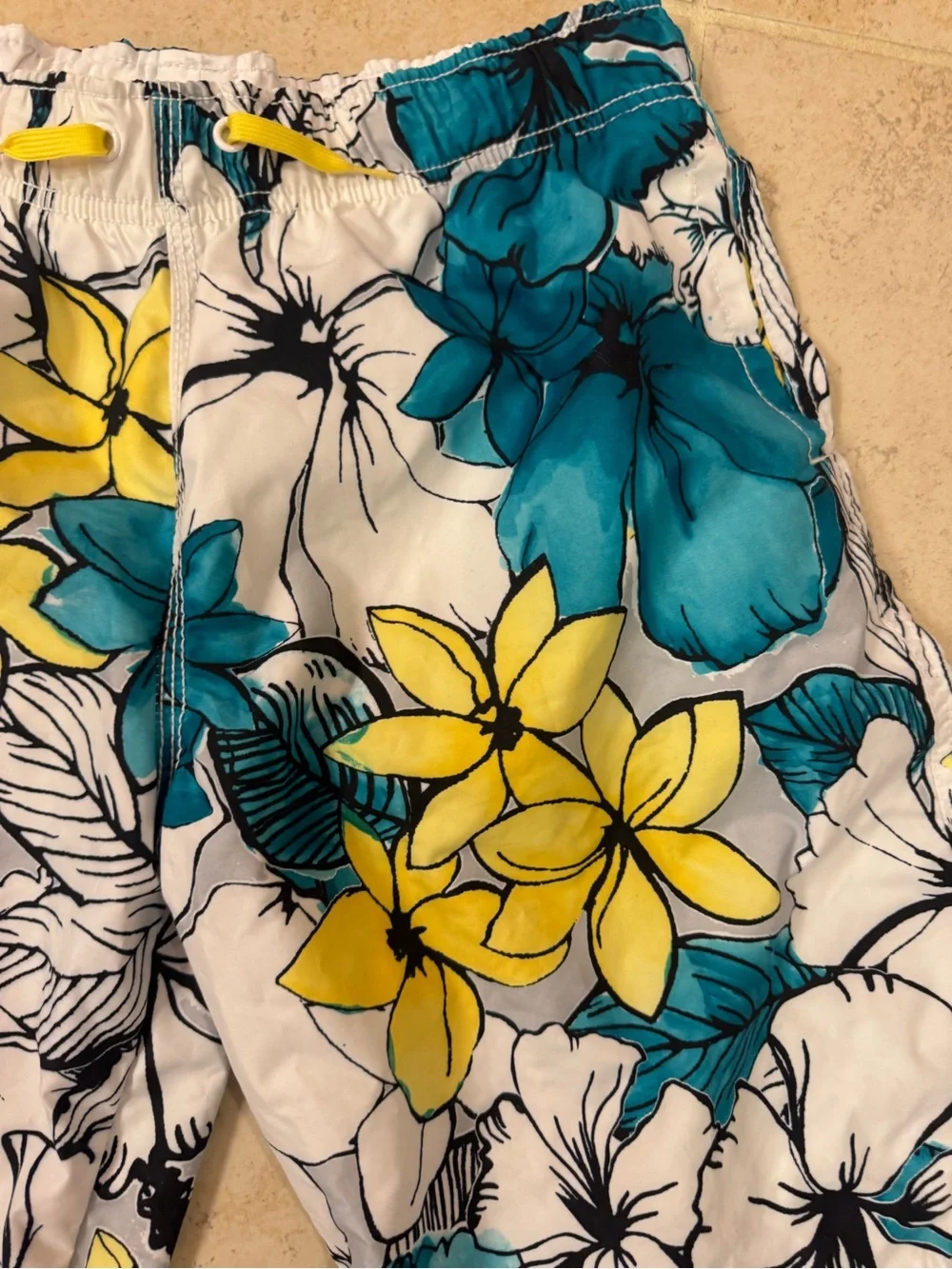 Mossimo Boys Swim Trunks Floral Print Size Xl (16/18)